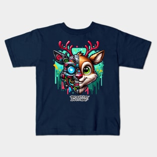 Reindeer X'mas Robot Kids T-Shirt